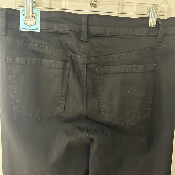 WAX JEAN HIGH RISE SKINNY JEANS: DISTRESSED: BLACK: NWT: SZ 16 - Picture 3 of 8